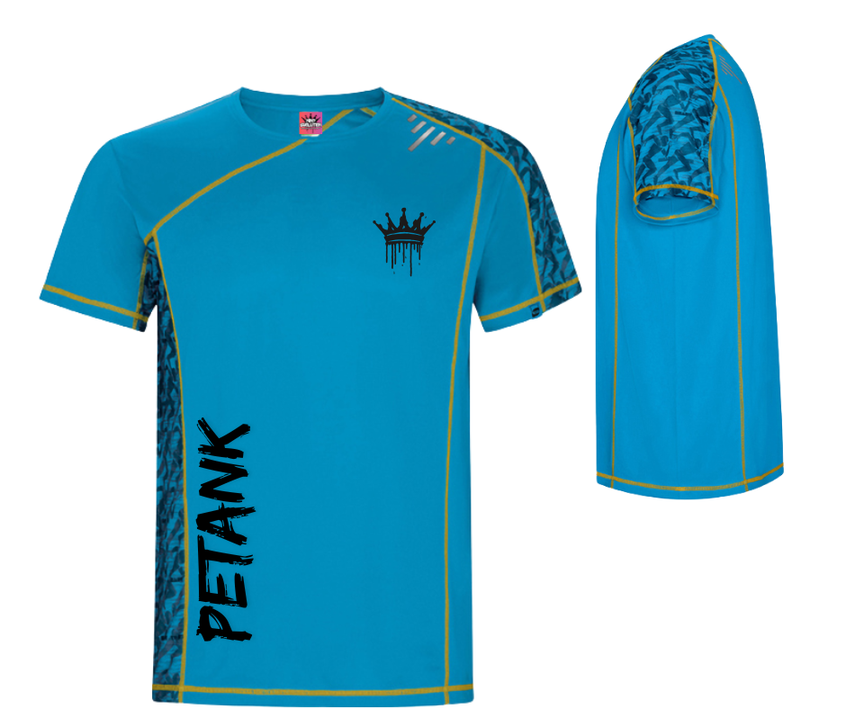 CAMISETA TECNICA FLUOR CELESTE