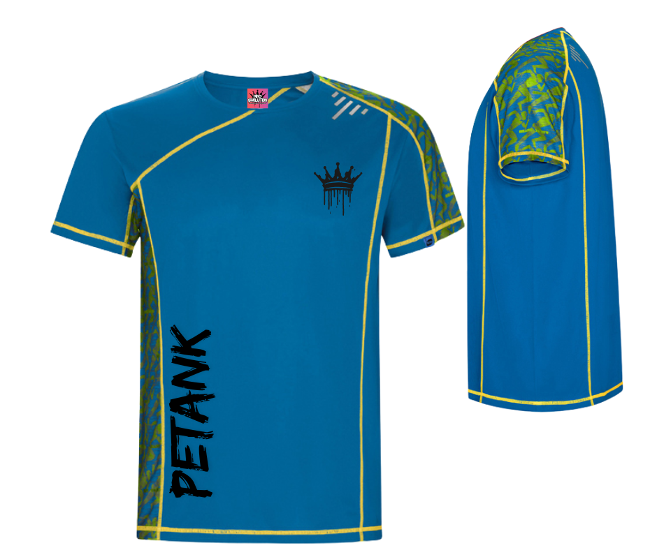 CAMISETA TECNICA FLUOR AZUL
