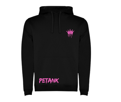 SUDADERA NEGRA ,FUCSIA