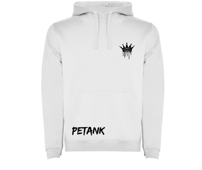 SUDADERA BLANCA , NEGRO