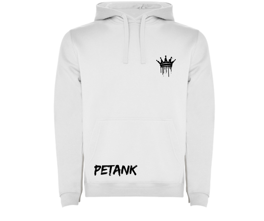 SUDADERA BLANCA , NEGRO